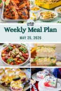 Weekly Meal Plan Menu for the Week of May 25, 2026 Pinterest image.