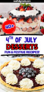 40+ of the Best 4th of July Desserts, fun and festive easy recipes Pinterest image