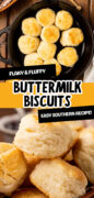 Southern Buttermilk Biscuits recipe Pinterest image