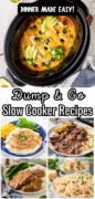 Easy Dump-and-Go Crockpot Meals recipe roundup Pinterest image