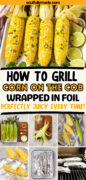 Grilled Corn On The Cob recipe Pinterest image