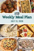 Weekly Meal Plan Menu for the Week of July 13, 2026 Pinterest image.