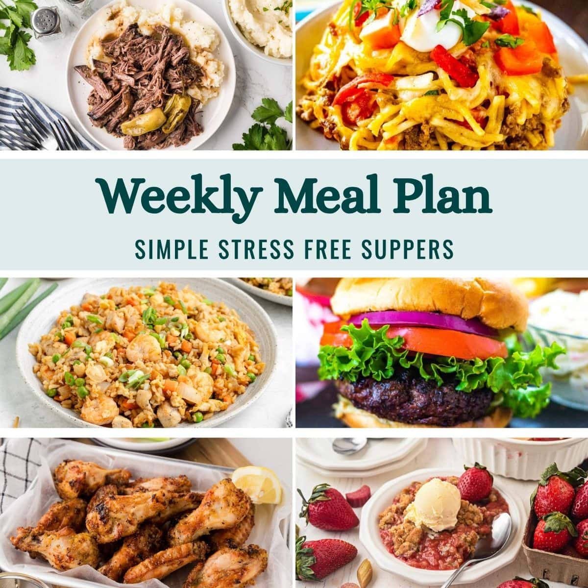 Weekly Meal Plan Menu for the Week of June 15, 2026 image.