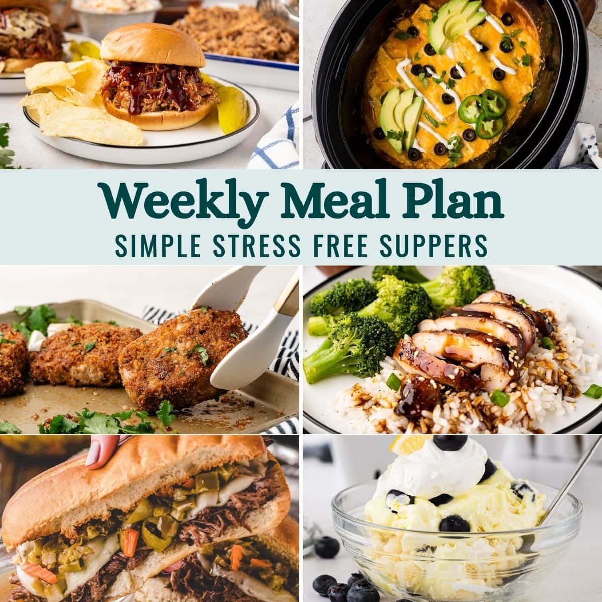 Weekly Meal Plan Menu for the Week of June 22, 2026 image.