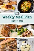 Weekly Meal Plan Menu for the Week of June 22, 2026 Pinterest image.