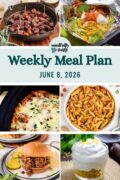 Weekly Meal Plan Menu for the Week of June 8, 2026 Pinterest image.