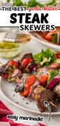 Garlic Butter Steak Kabobs Pinterest image