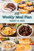 Weekly Meal Plan collage image for August 10, 2026