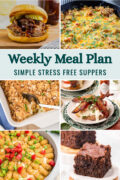 Weekly Meal Plan Menu for the Week of August 24, 2026 collage image.