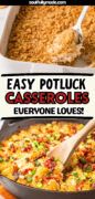 The Best Casseroles for a Potluck Pinterest image