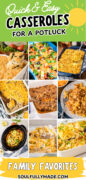 The Best Casseroles for a Potluck Pinterest image