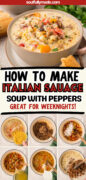 Creamy Italian Sausage Soup Pinterest image