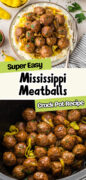Mississippi Meatballs in the Crock Pot Pinterest image