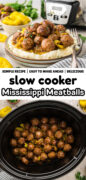 Mississippi Meatballs in the Crock Pot Pinterest image