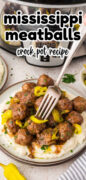 Mississippi Meatballs in the Crock Pot Pinterest image