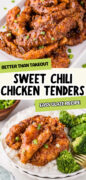 Sweet Chili Chicken Tenders recipe Pinterest Image