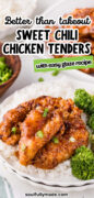 Sweet Chili Chicken Tenders recipe Pinterest Image