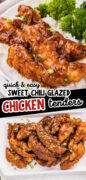 Sweet Chili Chicken Tenders recipe Pinterest Image