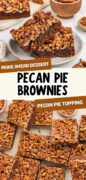 Pecan Pie Brownies recipe Pinterest image