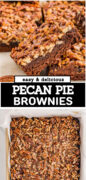 Pecan Pie Brownies recipe Pinterest image