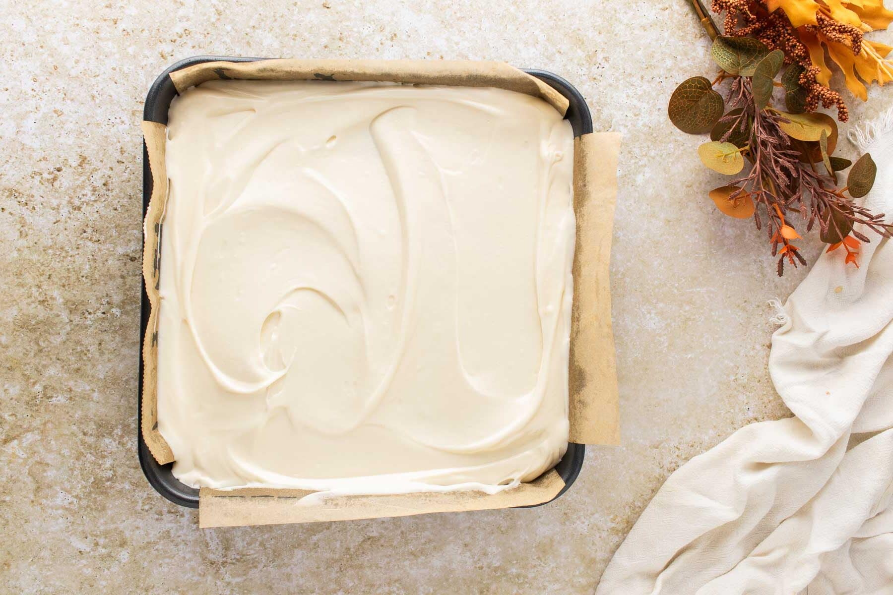 Finished frosted pumpkin bars before slicing.
