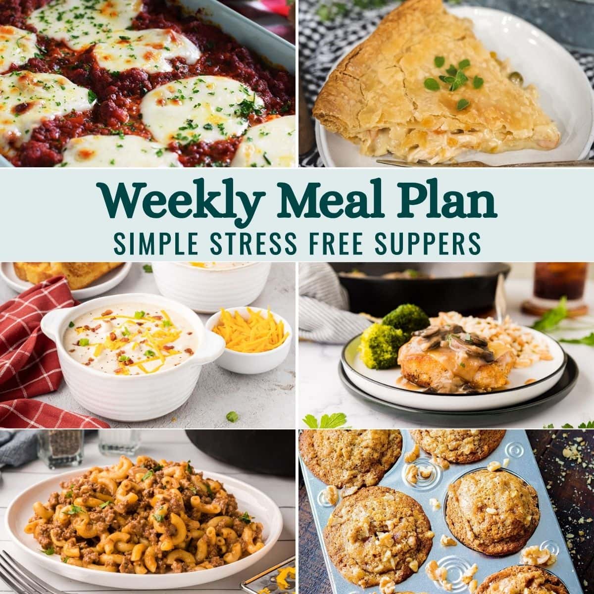 Weekly Meal Plan Menu for the Week of September 14, 2026 collage image.