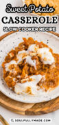 Slow Cooker Sweet Potato Casserole recipe Pinterest image