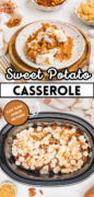 Slow Cooker Sweet Potato Casserole recipe Pinterest image
