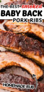 Smoked Baby Back Ribs recipe Pinterest image