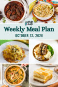Meal Plan for the Week of October 12, 2026